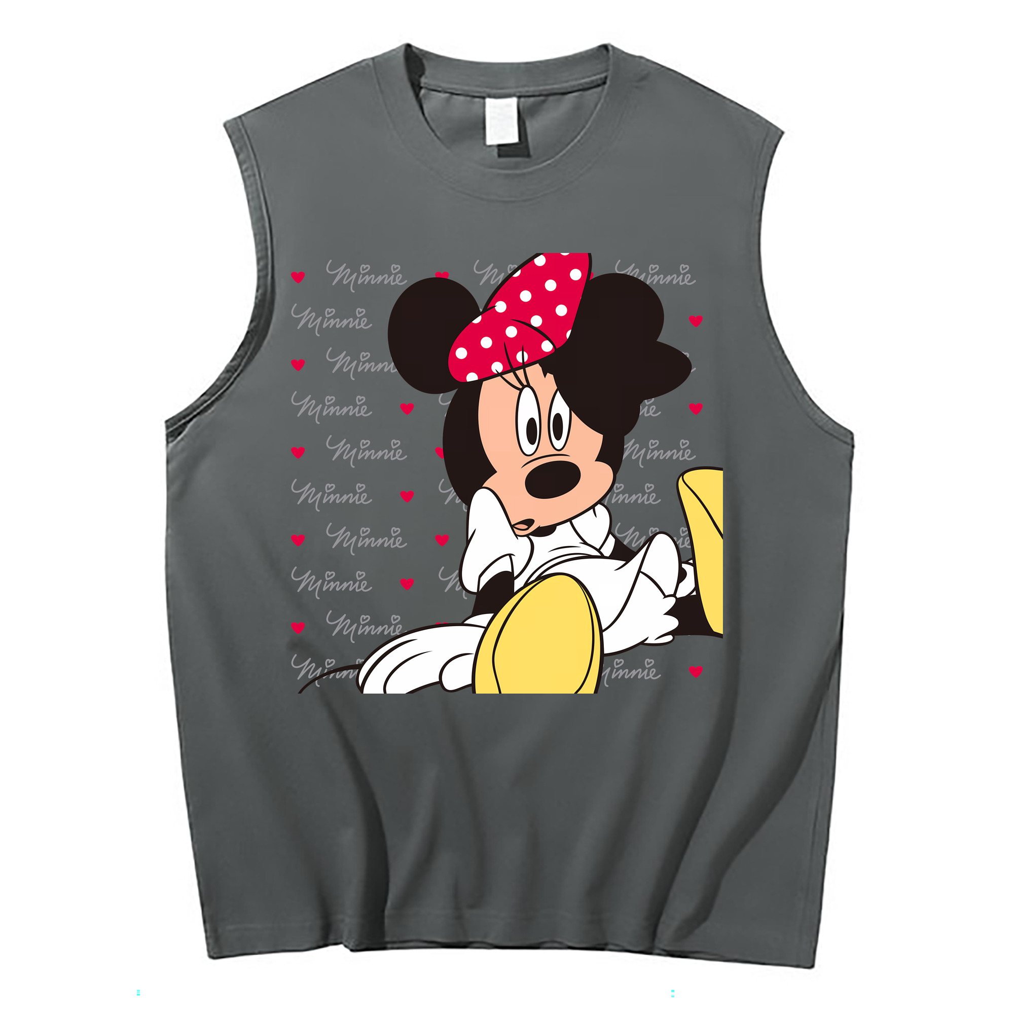 （画像用） ミッキーマウス Mickey Mouse コットン100％タンクトップ（フロントプリント）